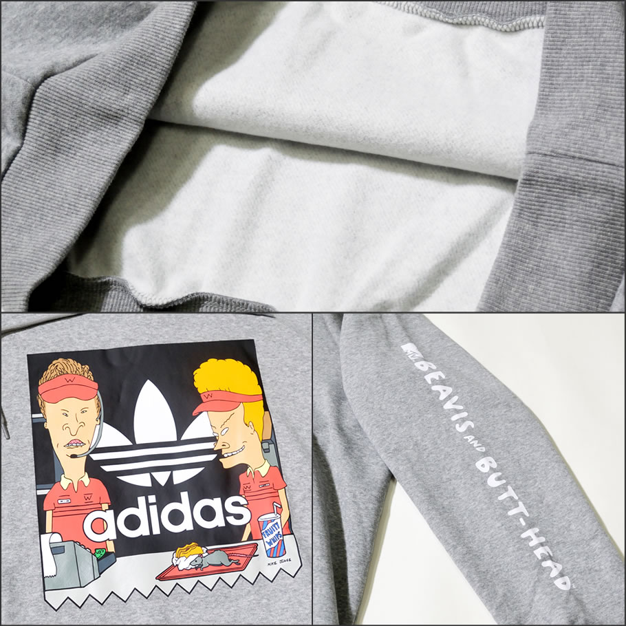 adidas アディダス パーカー メンズ BEAVIS & BUTTHEAD HOODIE DU2859