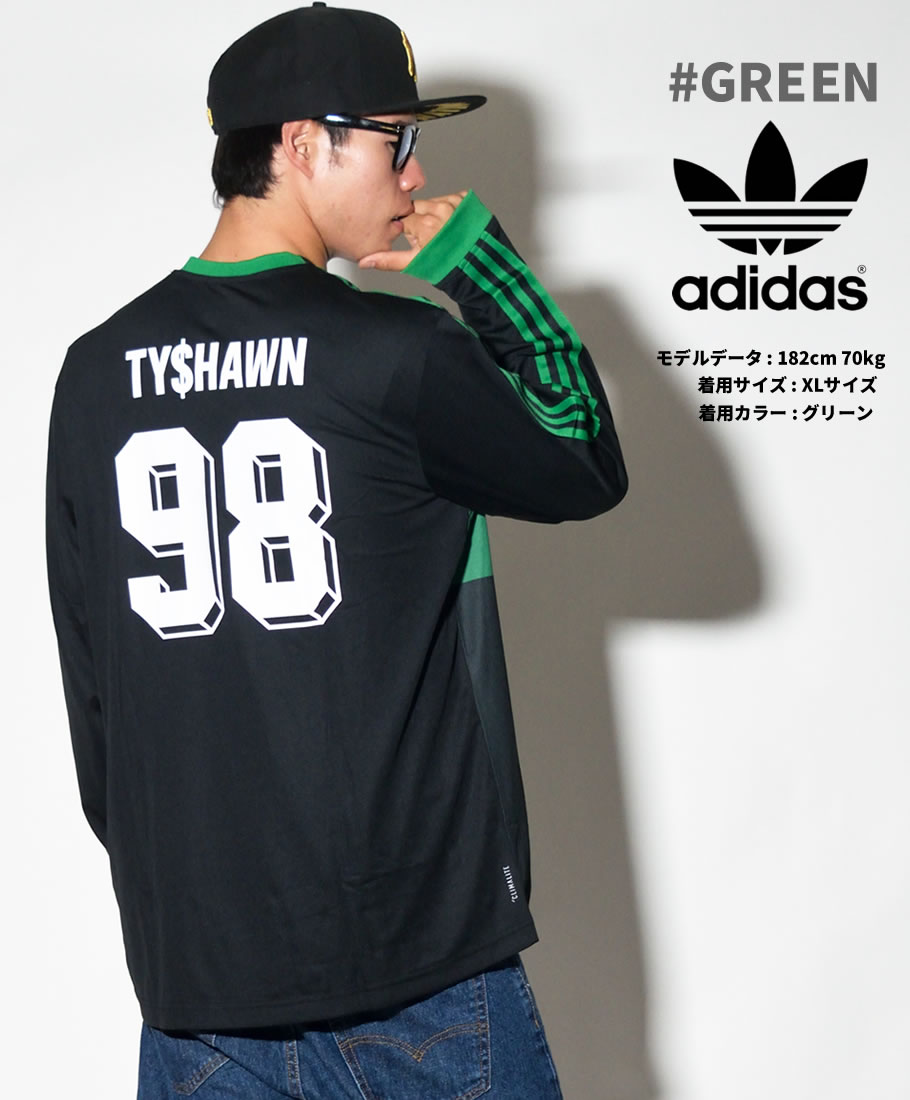 Adidas アディダス ロンt 長袖 Tシャツ メンズ 大きいサイズ ゲームジャージ ナンバリング マークゴンザレス コラボ Ce12 Adtt074