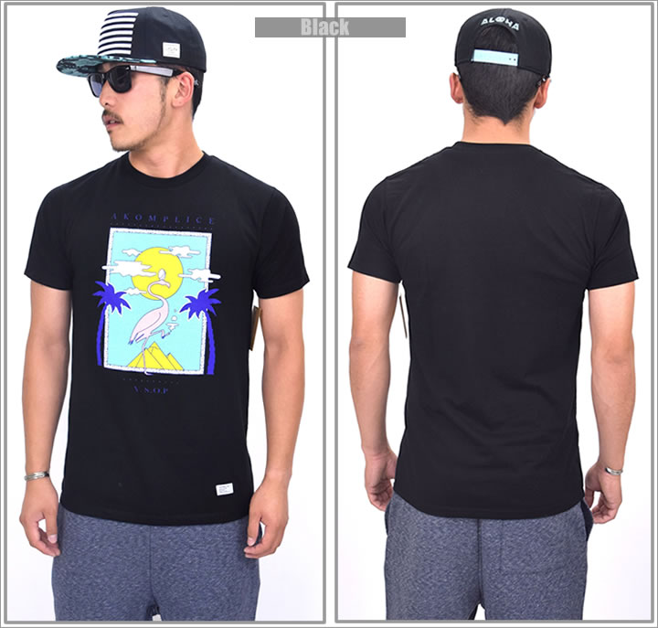 AKOM PLICE アコンプライス Tシャツ 半袖 メンズ ストリート系 カジュアル ファッション