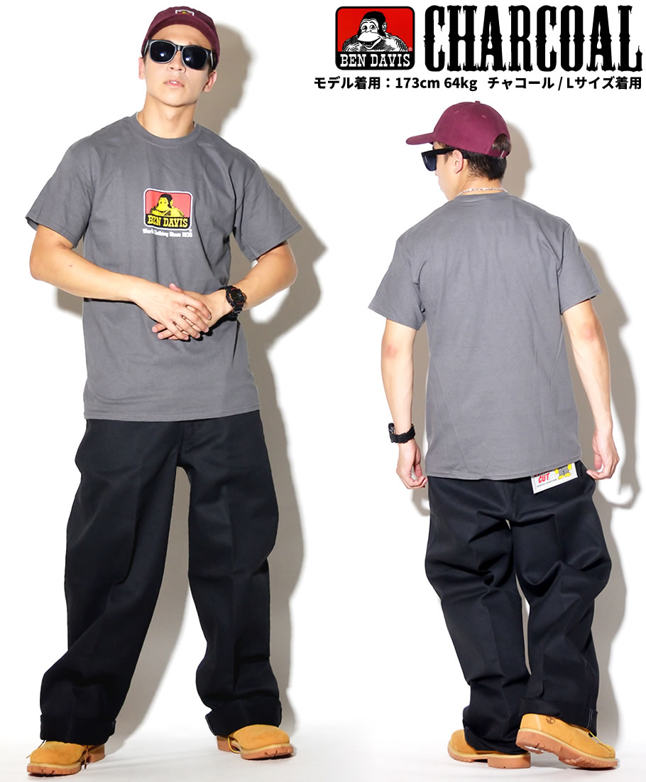 USモデル BEN DAVIS ベンデイビス Tシャツ メンズ 半袖 ロゴT プリント おしゃれ 大きいサイズ 海外 ブランド