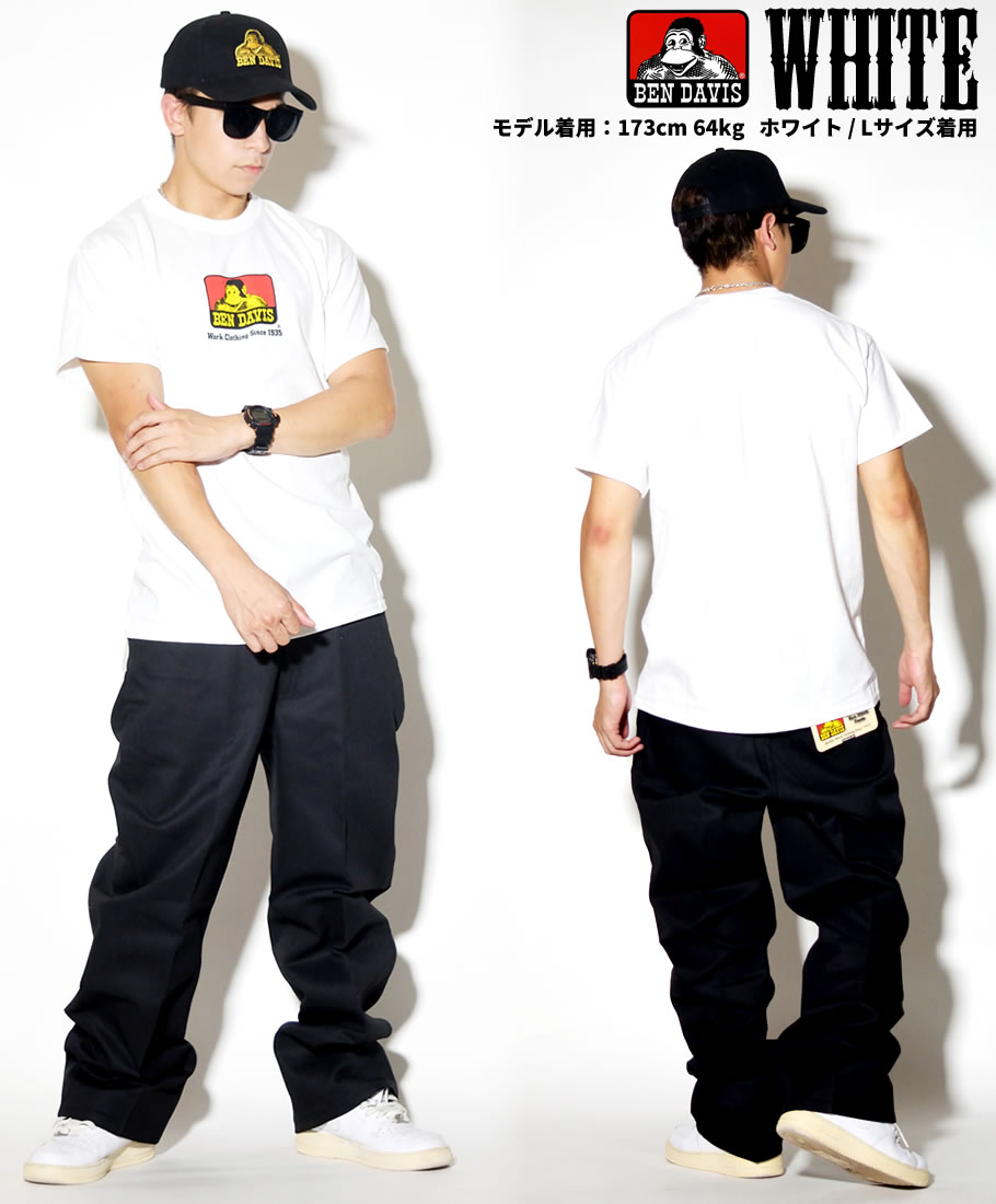 USモデル BEN DAVIS ベンデイビス Tシャツ メンズ 半袖 ロゴT プリント おしゃれ 大きいサイズ 海外 ブランド
