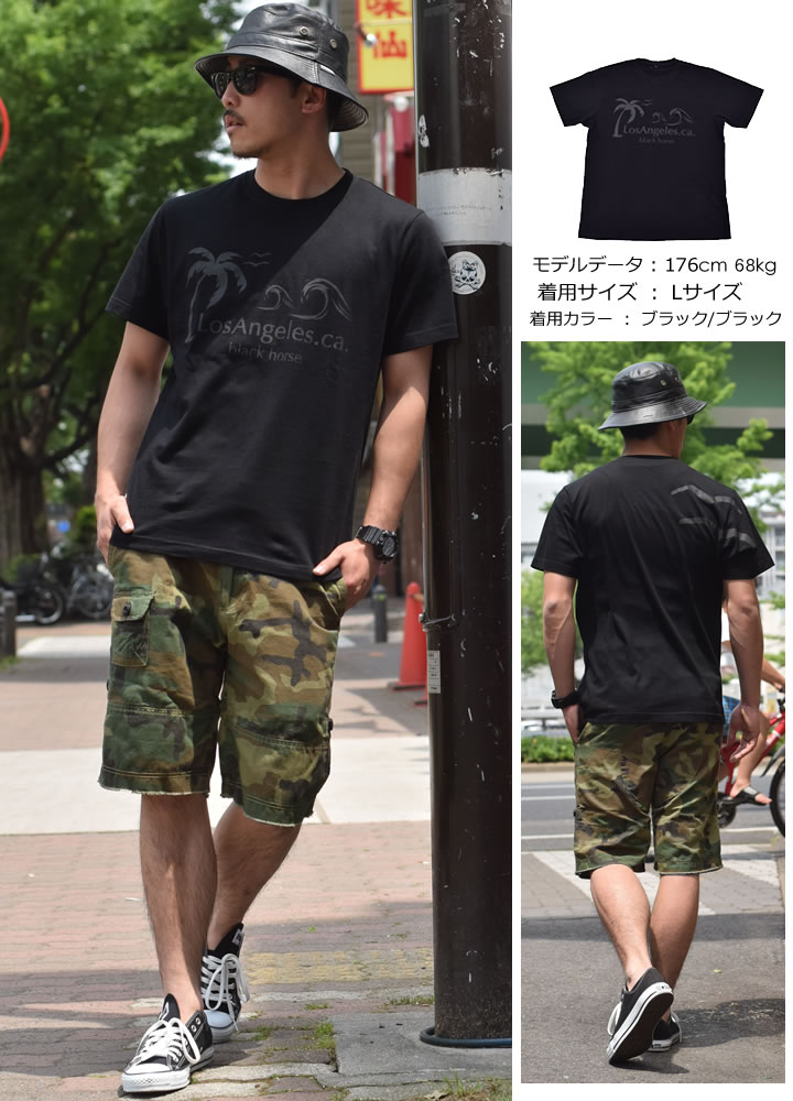 B系 半袖 Tシャツ リゾート感溢れるデザイン カモメロゴプリント メンズ B系 ファッション ストリート系 カジュアル メンズ