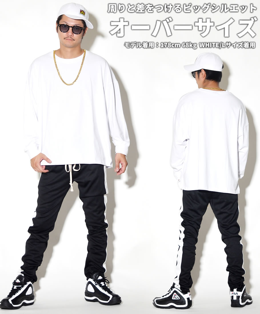 BLACK HORSE ブラックホース ロンT 長袖Tシャツ メンズ 大きいサイズ サイドスリット シンプル ストリート系 ファッション 服 通販  BHTT030