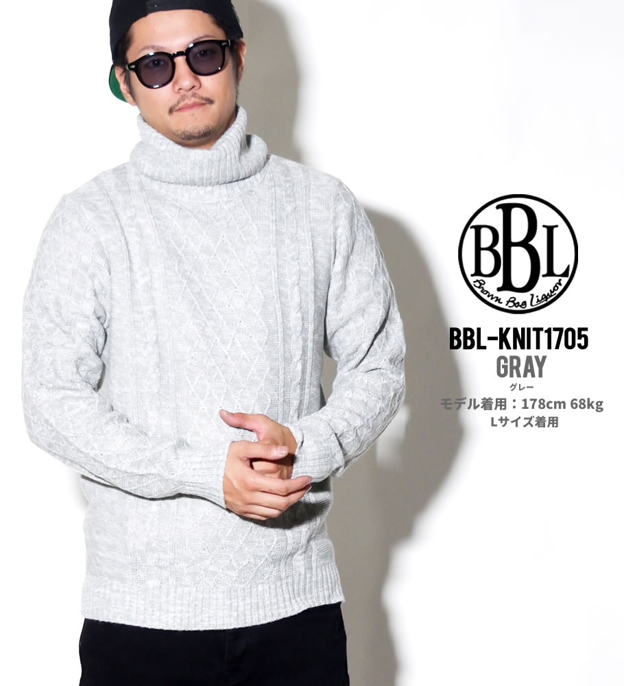 Brown Bag Liquor ブラウンバックリカー タートルネック ニット セーター メンズ カジュアル ストリート系 ファッション 通販 l Sh1705 Bnpt025