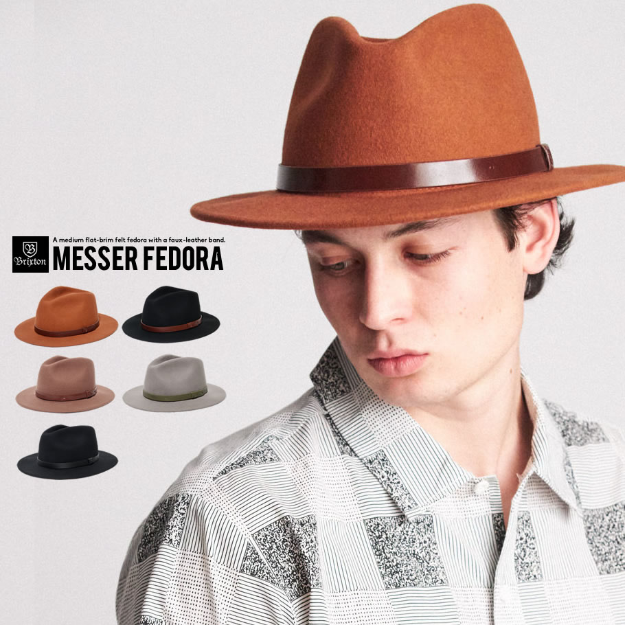 BRIXTON ブリクストン ハット フェドラハット 中折れフェルトハット MESSER FEDORA