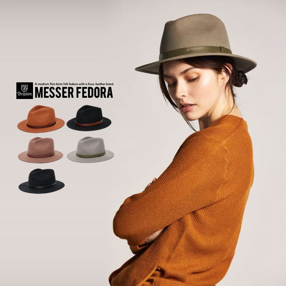 BRIXTON ブリクストン ハット フェドラハット 中折れフェルトハット MESSER FEDORA