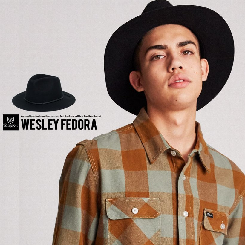 BRIXTON ブリクストン ハット フェドラハット 中折れフェルトハット WESLEY FEDORA