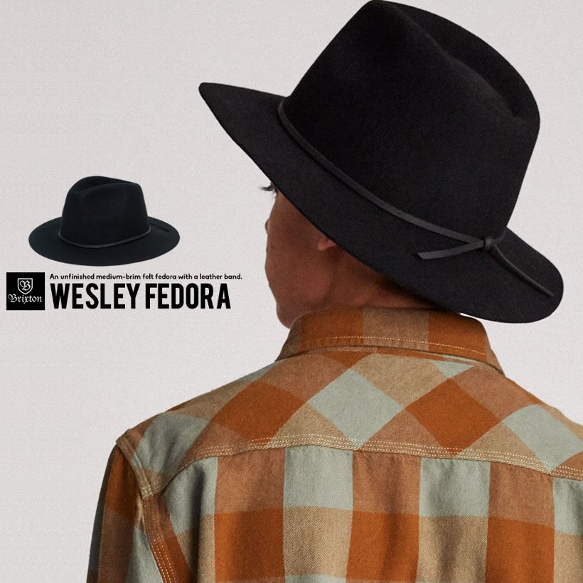BRIXTON ブリクストン ハット フェドラハット 中折れフェルトハット WESLEY FEDORA
