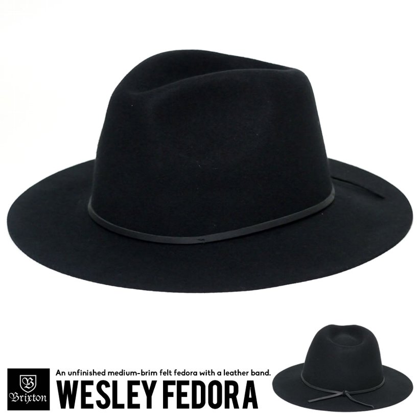 BRIXTON ブリクストン ハット フェドラハット 中折れフェルトハット WESLEY FEDORA