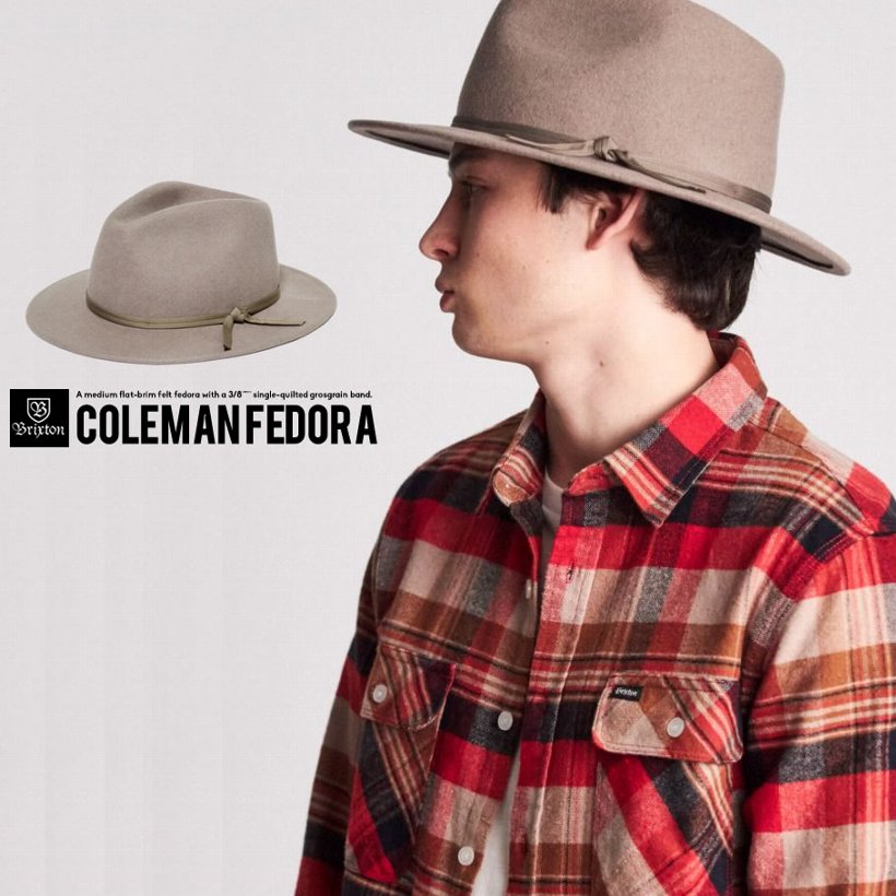 BRIXTON ブリクストン ハット フェドラハット 中折れフェルトハット COLEMAN FEDORA