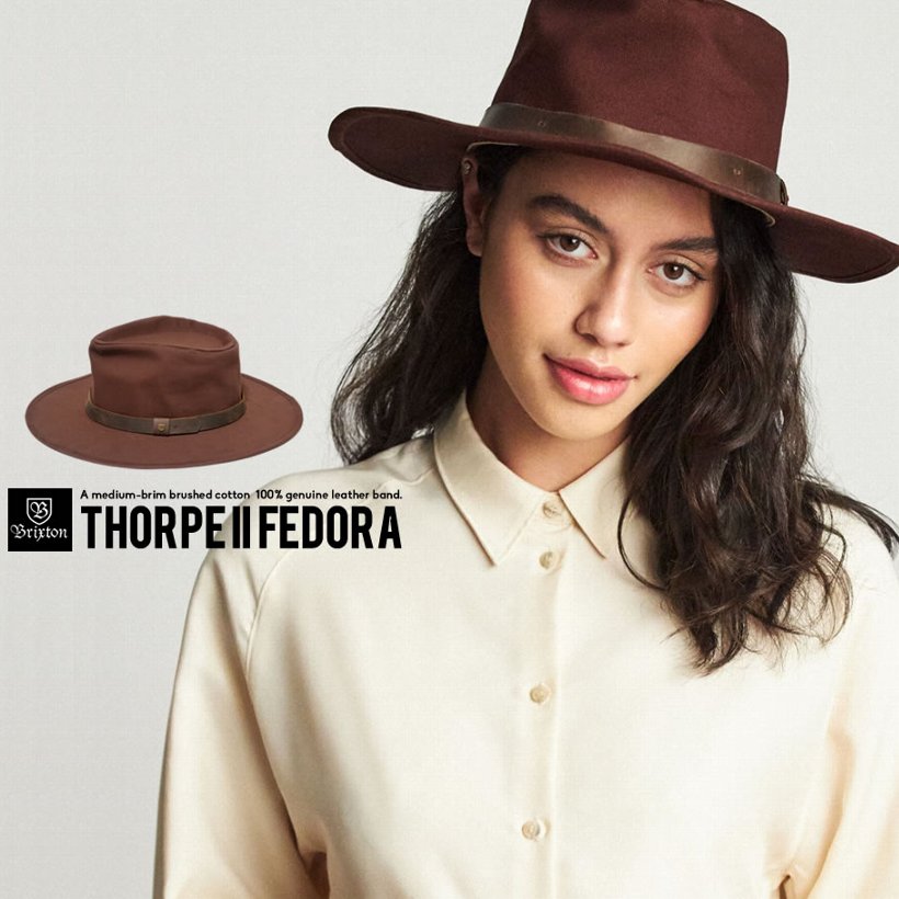 BRIXTON ブリクストン ハット フェドラハット 中折れフェルトハット THORPE FEDORA