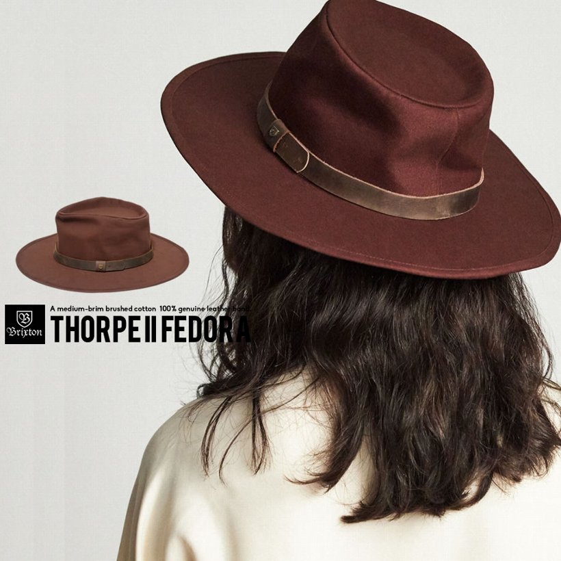 BRIXTON ブリクストン ハット フェドラハット 中折れフェルトハット THORPE FEDORA