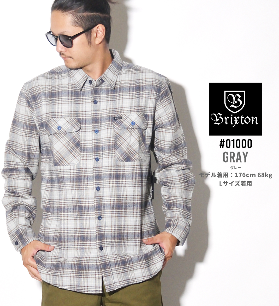 BRIXTON ブリクストン ネルシャツ 長袖 01000 メンズ ストリート系 カジュアル ファッション 秋 冬 コーディネート 服 通販