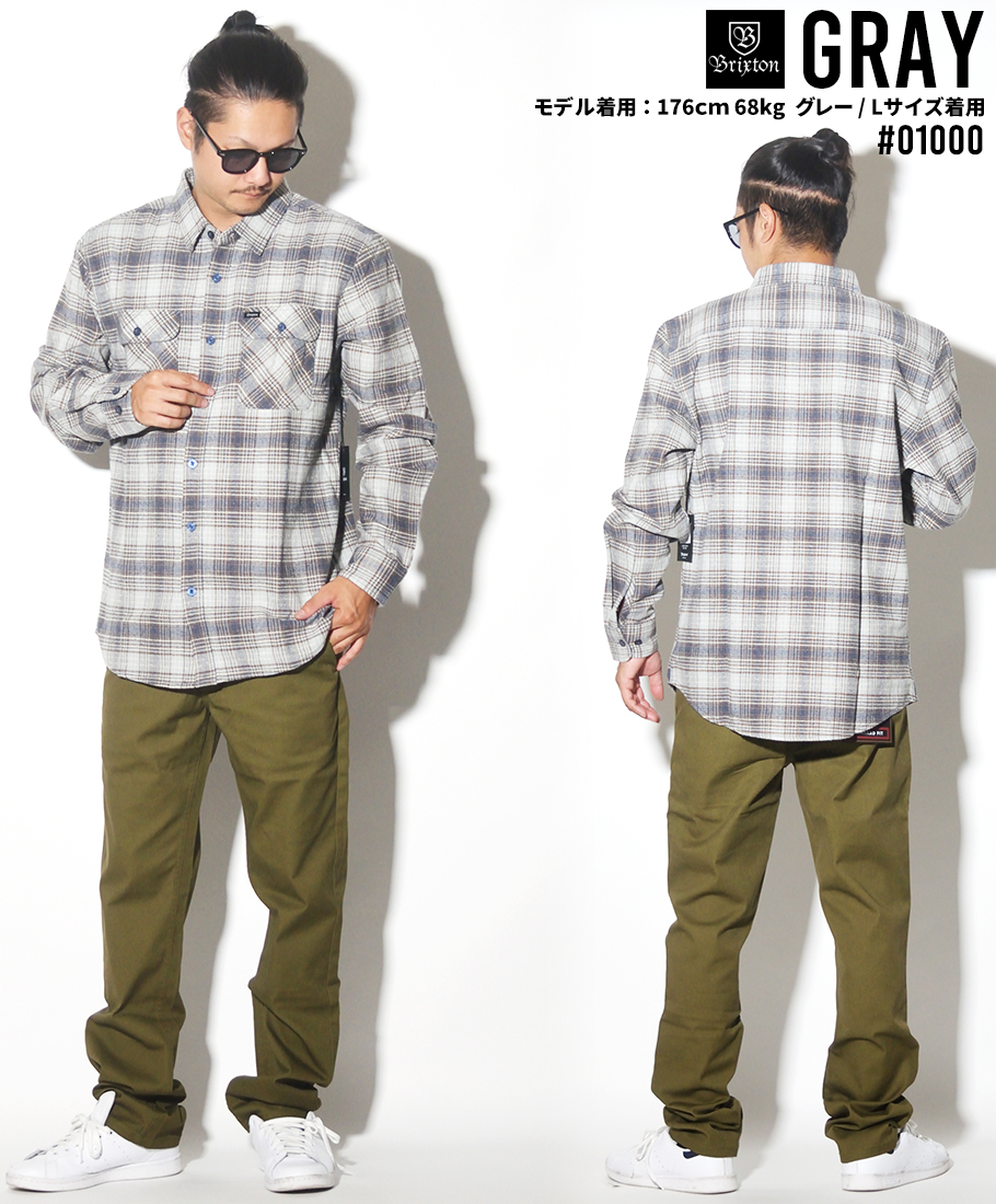 BRIXTON ブリクストン ネルシャツ 長袖 01000 メンズ ストリート系 カジュアル ファッション 秋 冬 コーディネート 服 通販
