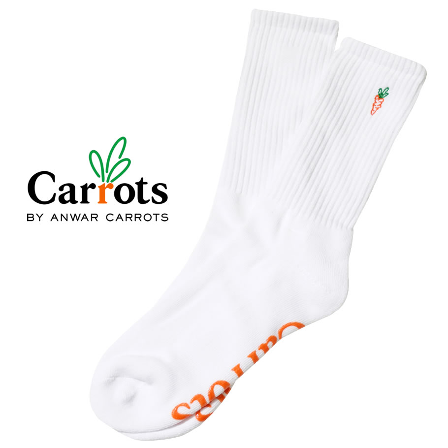 Carrots キャロッツ 靴下 メンズ WORDMARK CREW SOCKS CFA18-WMCS