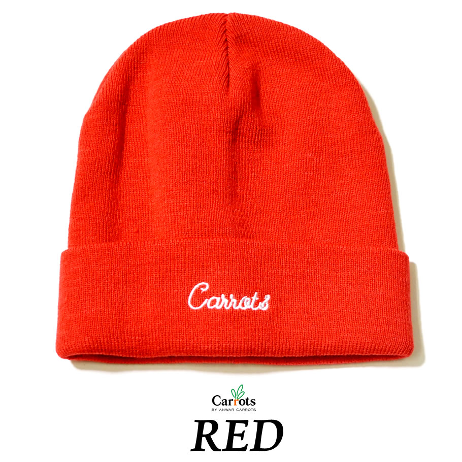Carrots キャロッツ ニットキャップ 帽子 メンズ CURSIVE BEANIE CFA18-CB