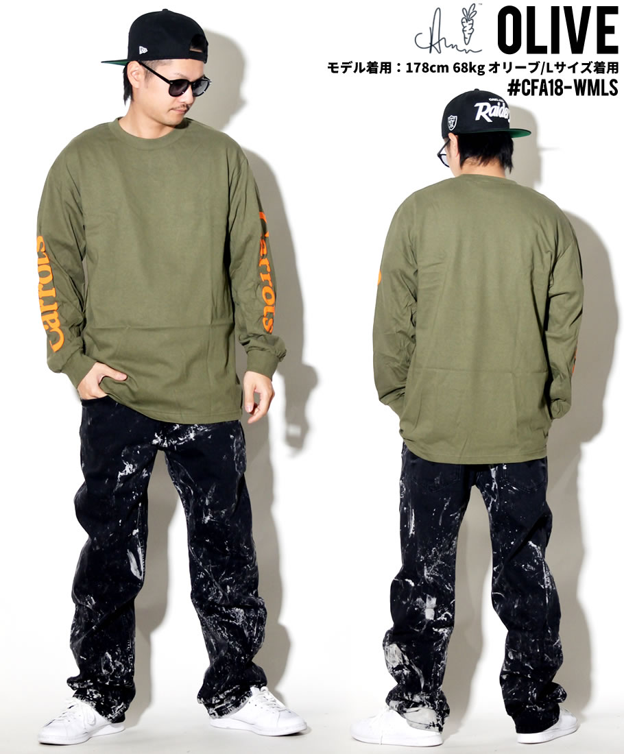 Carrots キャロッツ Tシャツ メンズ 長袖 ロンT WORDMARK LONGSLEEVE CFA18-WMLS