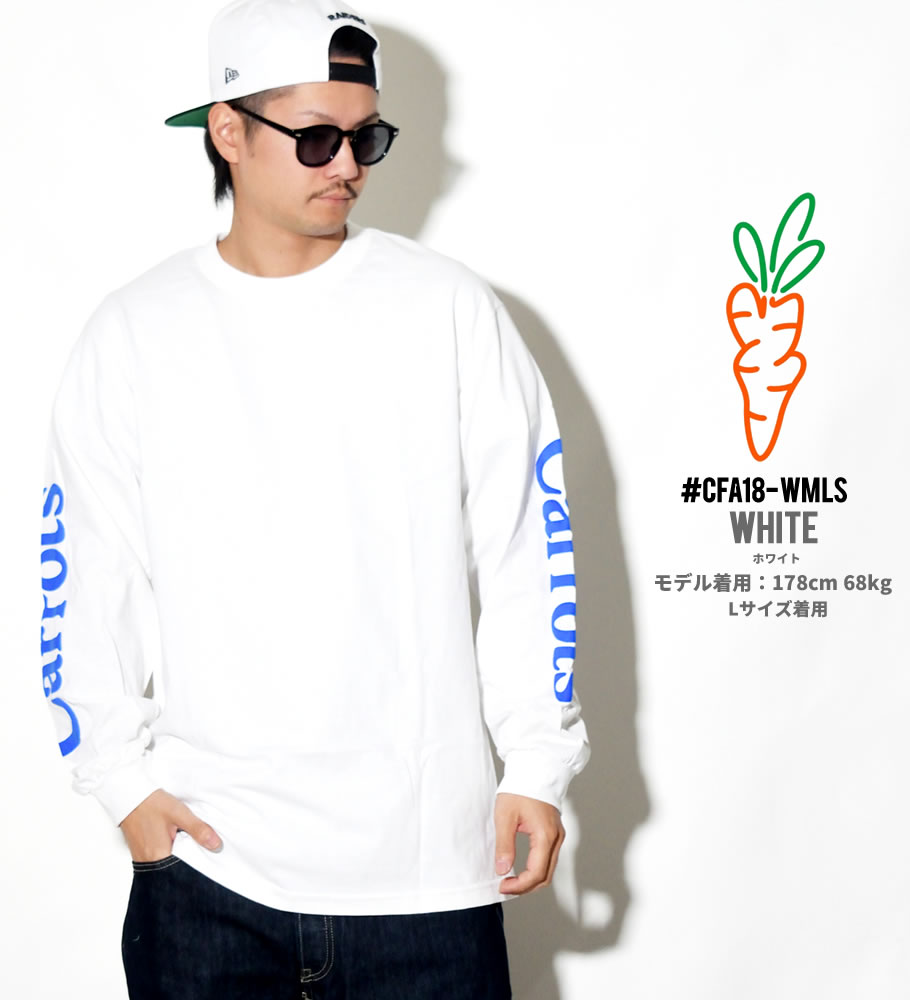 Carrots キャロッツ Tシャツ メンズ 長袖 ロンT WORDMARK LONGSLEEVE CFA18-WMLS