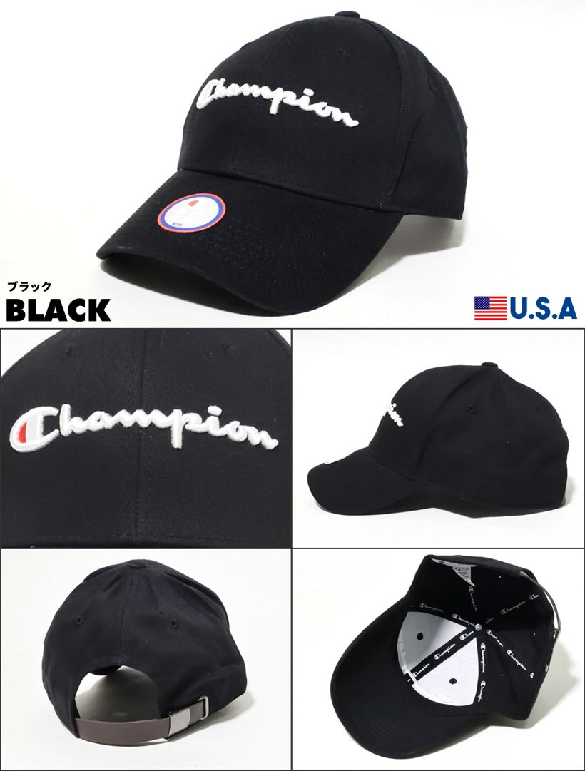 チャンピオン Champion 6パネルキャップ メンズ 帽子 Classic Twill Mens Strapback Hat H0543 日本未発売