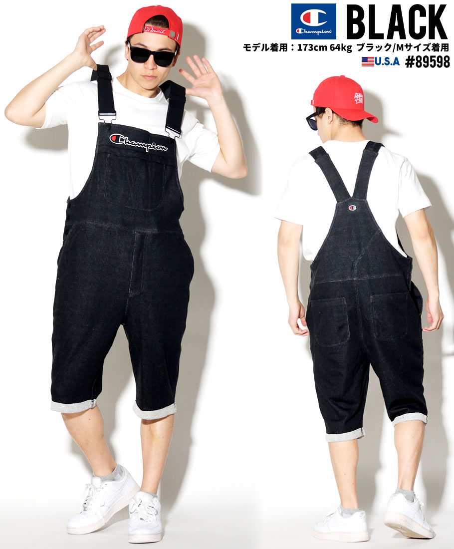 USモデル チャンピオン オーバーオール メンズ REVERSE WEAVE TERRY COTTON SHORT OVERALLS 89598 USAモデル アメリカ直輸入