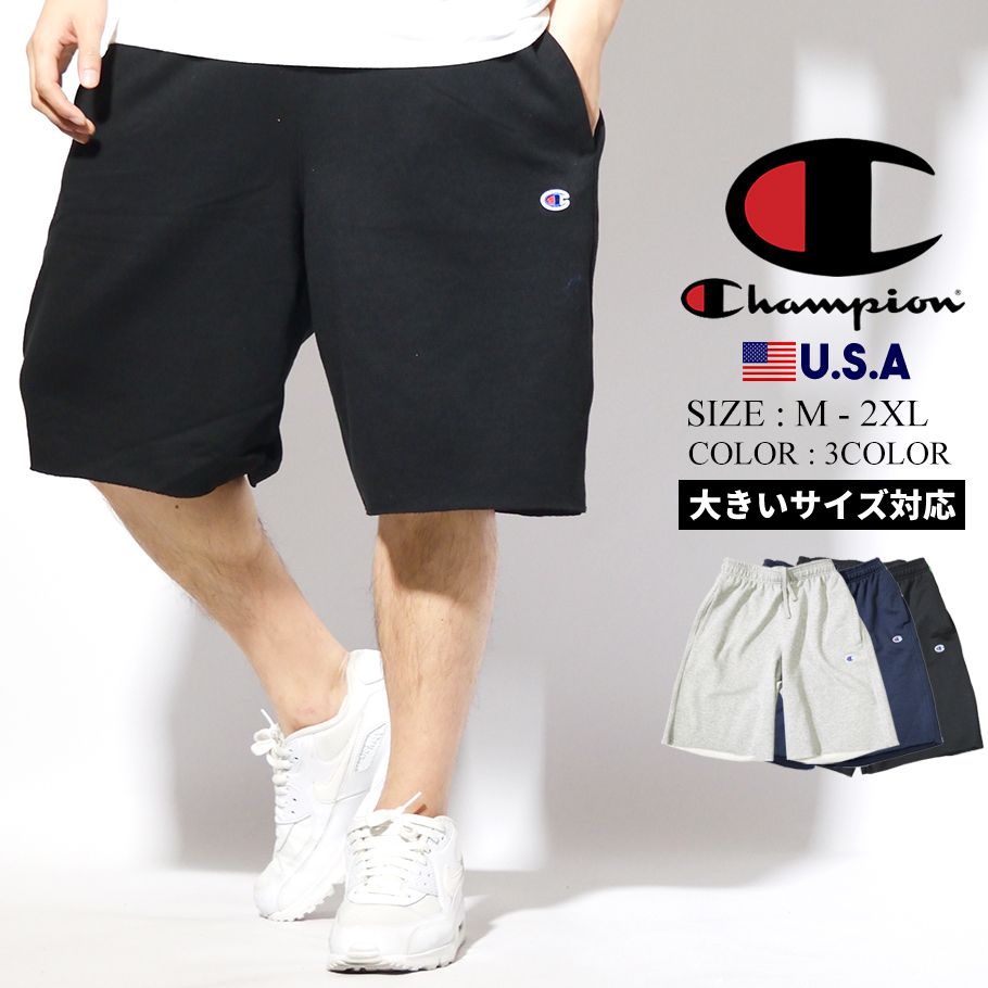 Champion チャンピオン ハーフパンツ メンズ 大きいサイズ スエット ロゴ Powerblend Fleece Short