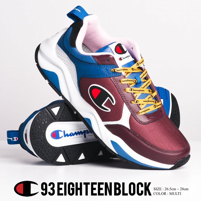 チャンピオン スニーカー メンズ Champion 93Eighteen BLOCK CM100116M USモデル 2019春 新作