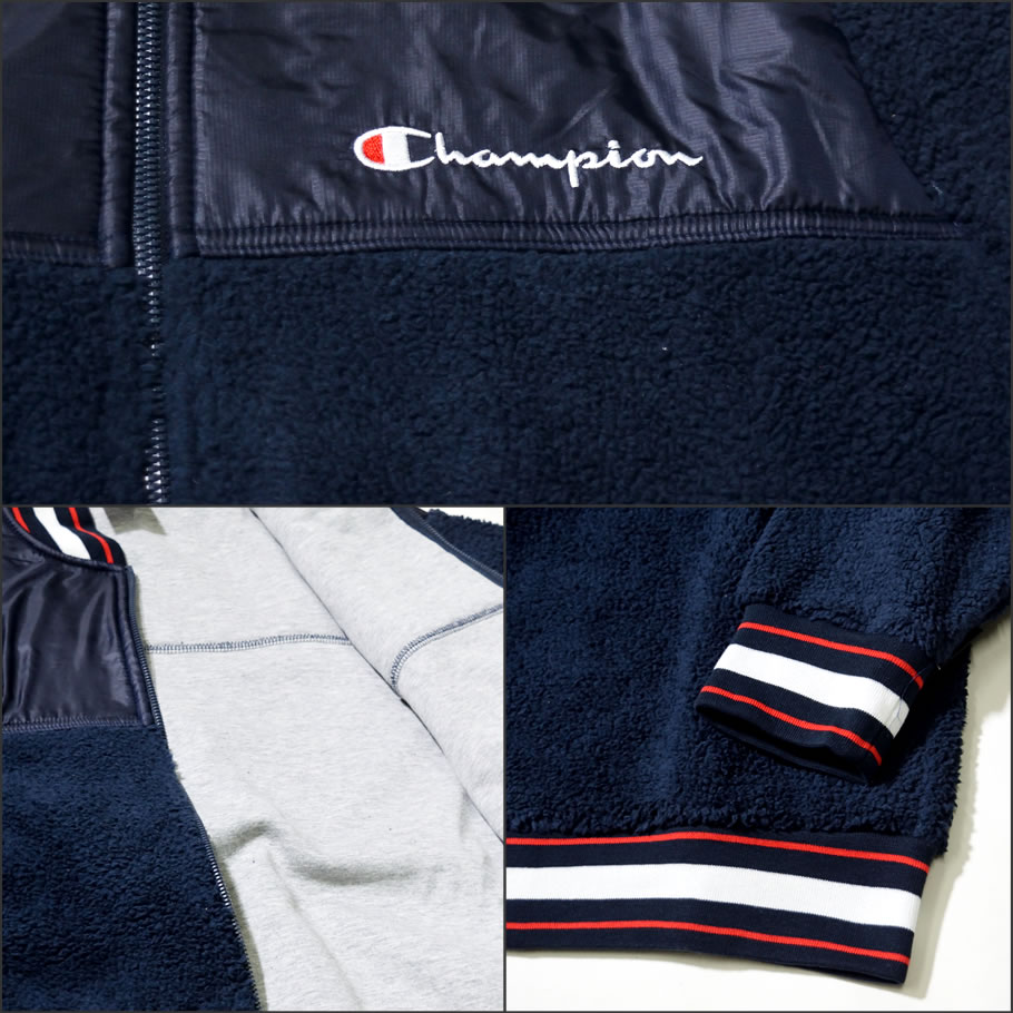 チャンピオン シェルパベースボールジャケット メンズ Champion 大きいサイズ V3375 日本未発売