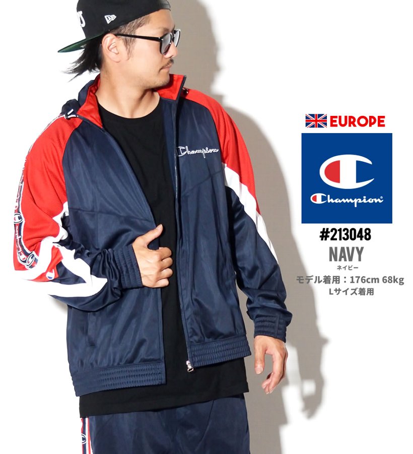 チャンピオン トラックジャケット メンズ ジャージ 上 Champion 大きいサイズ 213048 ヨーロッパモデル ストリート系 スポーツ ヒップホップ ファッション 服 通販