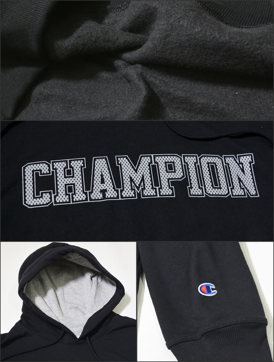 チャンピオン プルオーバーパーカー メンズ スウェット メッシュエフェクトロゴ 日本未発売 大きいサイ ズ Champion GF89H