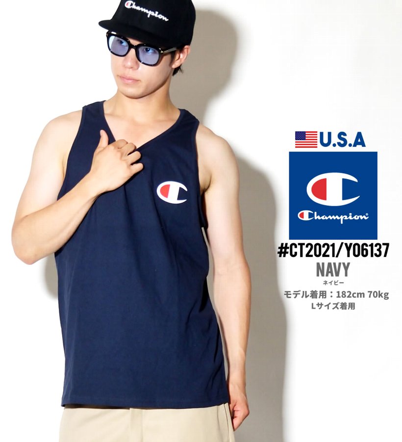 チャンピオン Champion タンクトップ メンズ 半袖 CT2021 / Y06137 USサイズ 大きいサイズ