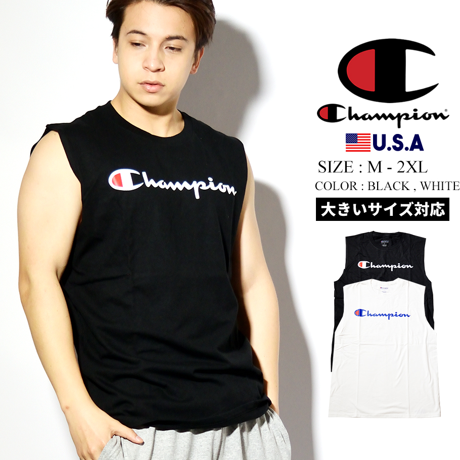 チャンピオン Champion タンクトップ メンズ 半袖 CT2021 / Y06136 USサイズ 大きいサイズ