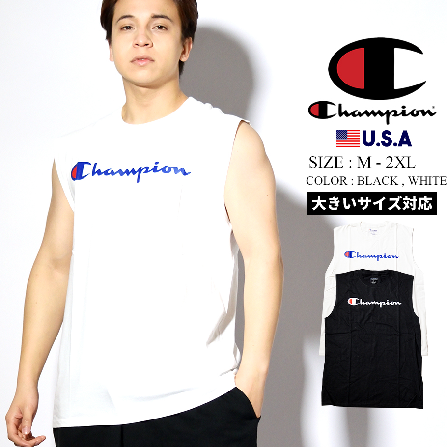 チャンピオン Champion タンクトップ メンズ 半袖 CT2021 / Y06136 USサイズ 大きいサイズ