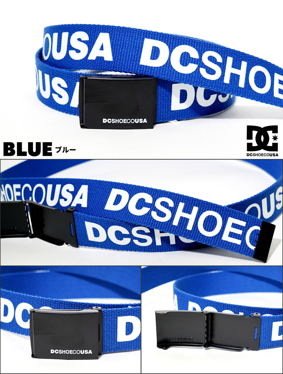DC ベルト メンズ ロゴ プリント 長さ調節可能 DC SHOE 5130E918 黒 赤 青 2019春 新作