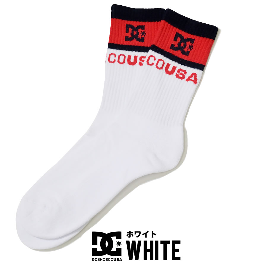 DC ソックス メンズ 靴下 ロゴ スポーツ DC SHOE EDYAA0317 黒 白 2019春 新作