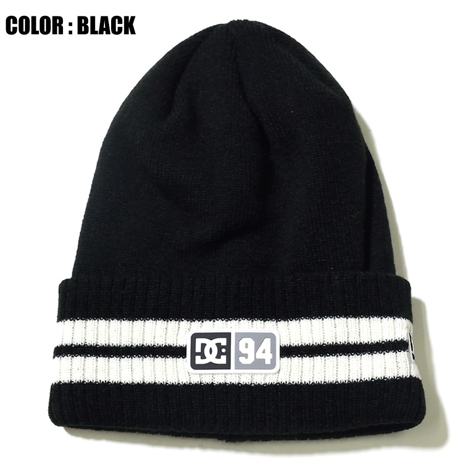 DC ニットキャップ メンズ ビーニー 帽子 ロゴ ワンポイント おしゃれ ブランド DC SHOE STRIPE TAMER 灰 ADYHA03679 2018秋冬 新作