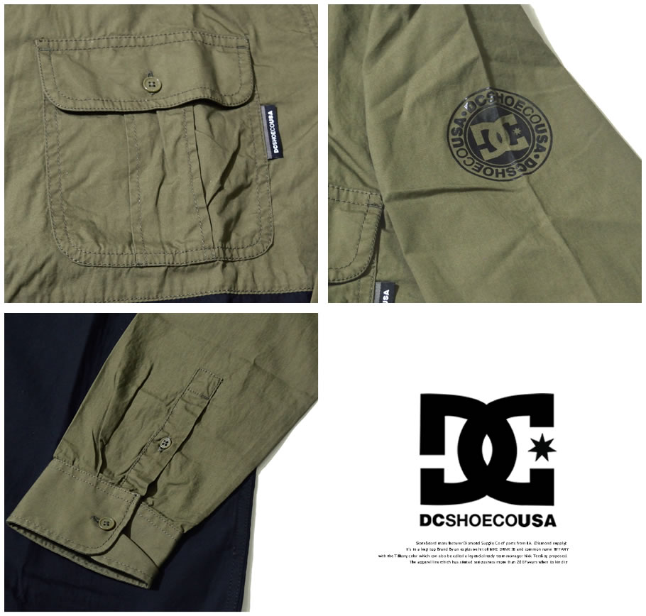 DC SHOES ディーシーシューズ 長袖シャツ メンズ 切替し ロゴ スケボー スケーター ファッション EDYWT03202 服 通販