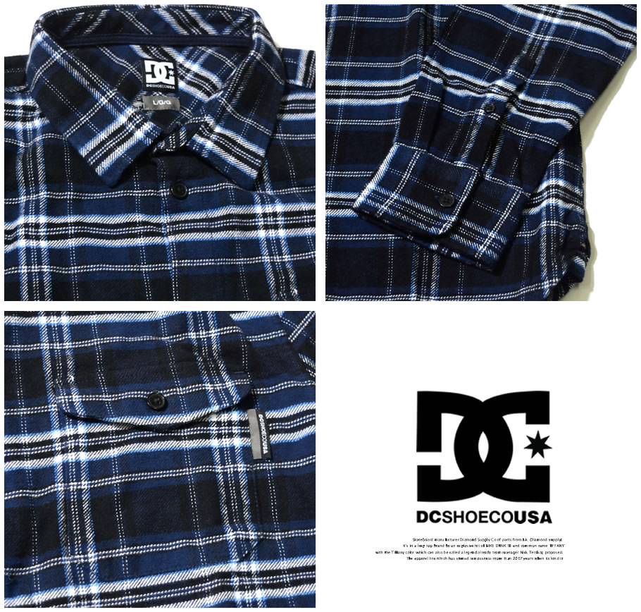 DC SHOES ディーシーシューズ 長袖 チェックシャツ メンズ ロゴ スケボー スケーター ファッション EDYWT03207 服 通販