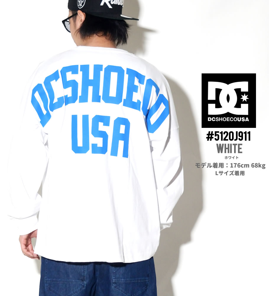 DC Tシャツ メンズ 長袖 ロンT プリント 5125J927 白 黒 2019春 新作