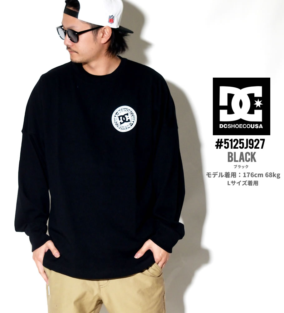 DC Tシャツ メンズ 長袖 ロンT プリント 5125J927 白 黒 2019春 新作