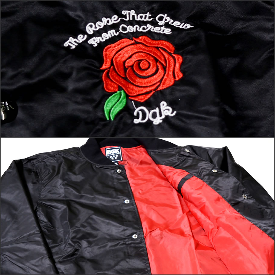 DGK スタジャン メンズ ブランド 大きいサイズ 黒 ナイロン ブルゾン DJT-216 黒