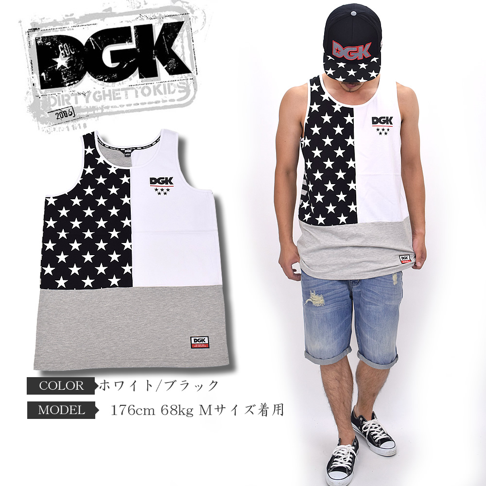 DGK ディージーケー 半袖 タンクトップ 星柄 カモ柄 DTT-247 B系 スケーター ストリート系 ファッション