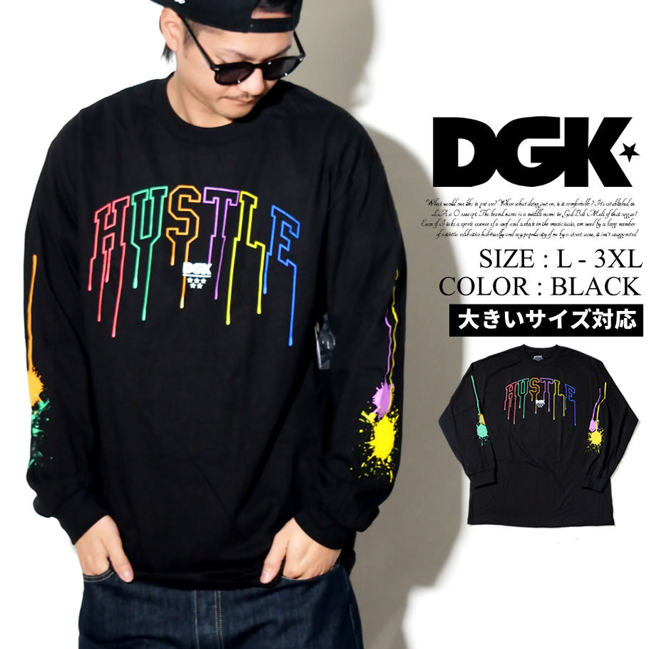 DGK Tシャツ メンズ 長袖 ロンT PTL-1015 大きいサイズ 2018秋冬 新作