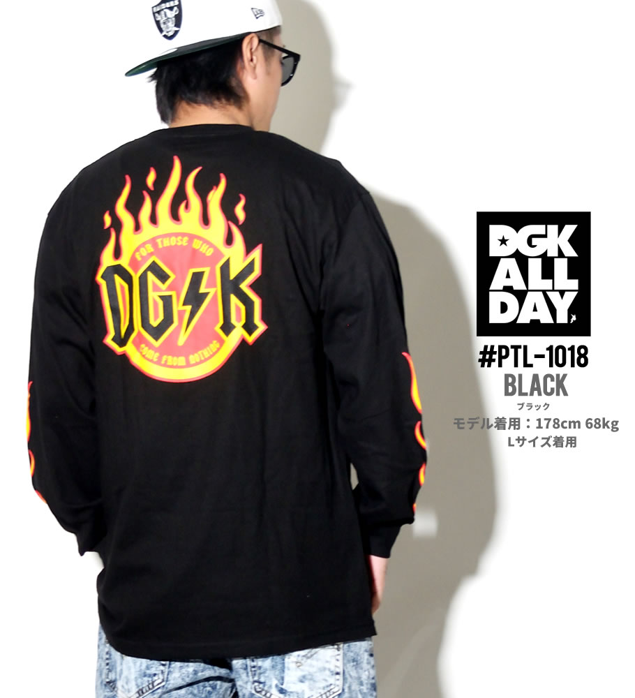DGK Tシャツ メンズ 長袖 ロンT PTL-1018 大きいサイズ 2018秋冬 新作