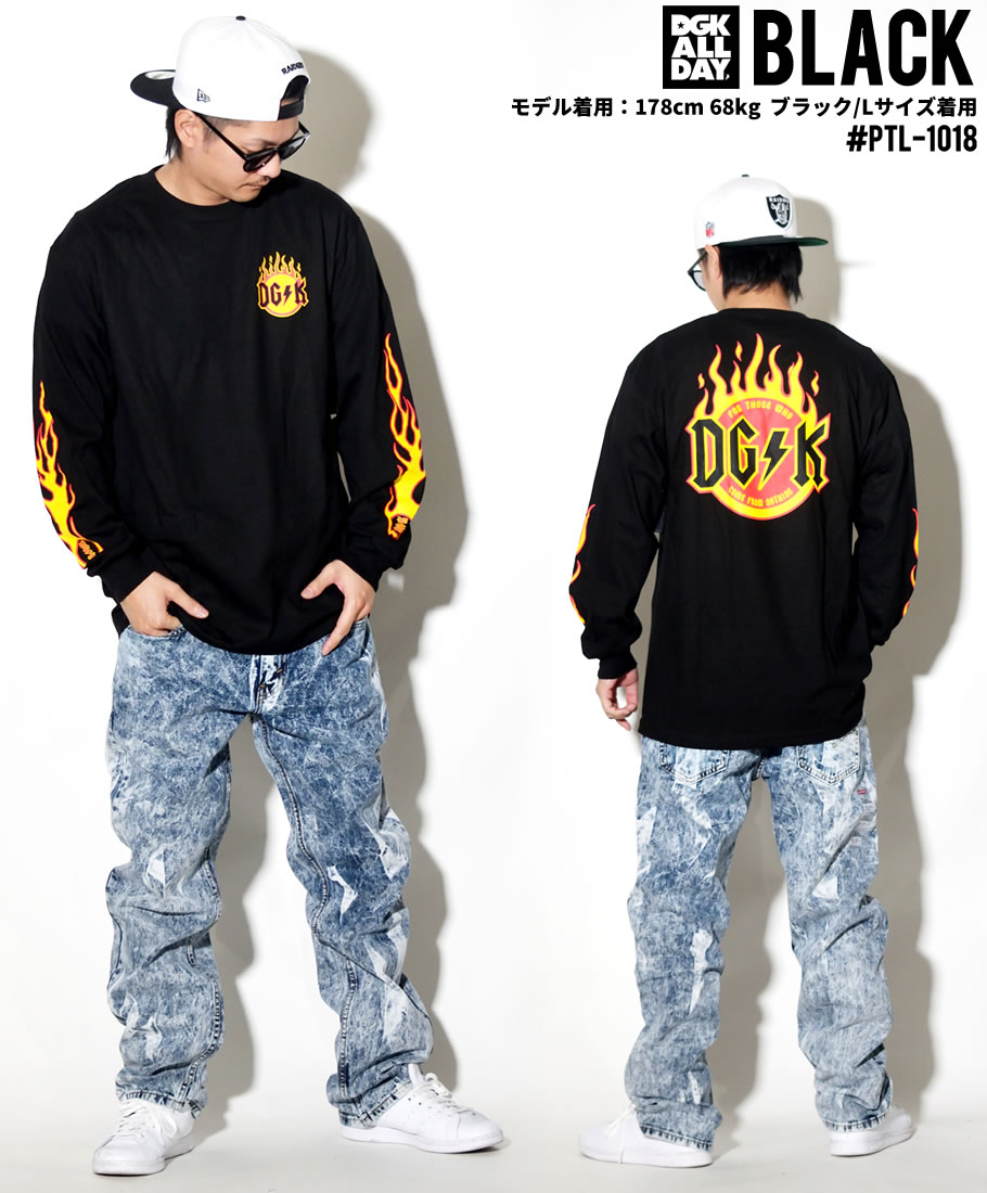 DGK Tシャツ メンズ 長袖 ロンT PTL-1018 大きいサイズ 2018秋冬 新作