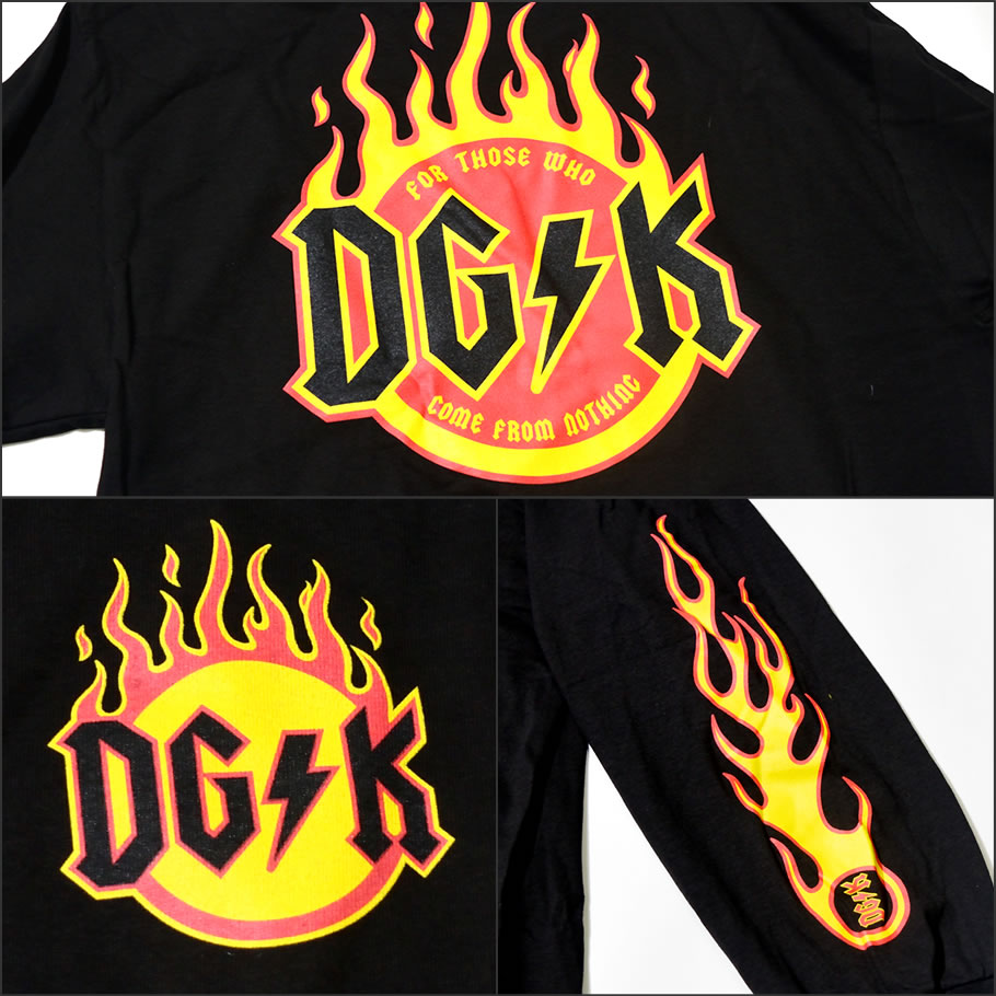 DGK Tシャツ メンズ 長袖 ロンT PTL-1018 大きいサイズ 2018秋冬 新作