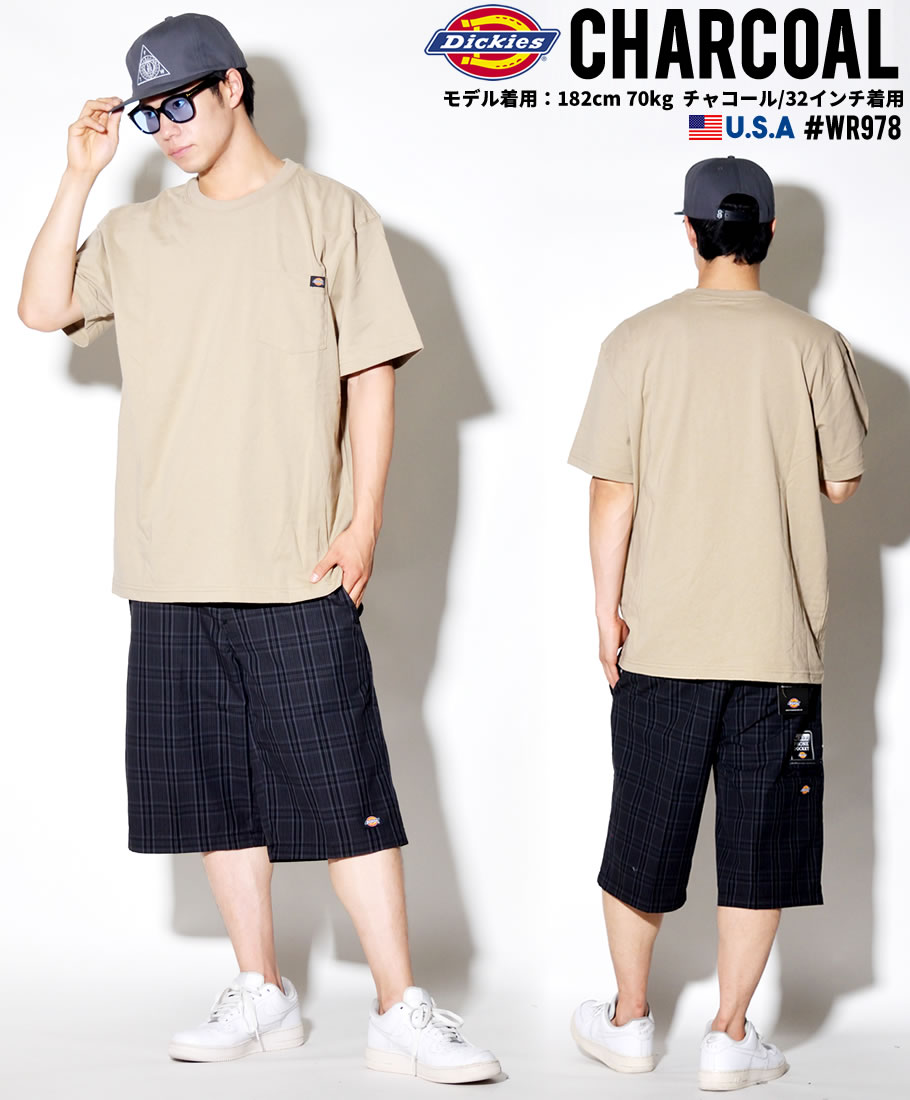 Dickies ディッキーズ 978 ハーフパンツ メンズ 大きいサイズ チャック柄 レギュラーフィット Dkdt026 Dickies ディッキーズ 978 ハーフパンツ メンズ 大きいサイズ チャック柄 レギュラーフィット Dkdt026