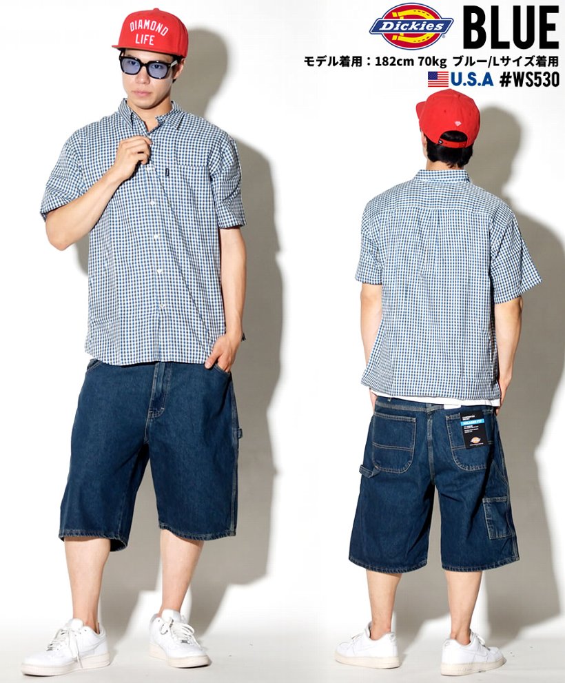 Dickies ディッキーズ チェックシャツ メンズ おしゃれ 半袖 カジュアル ブランド ポケット WS530 USサイズ 大きいサイズ 2018夏 新作