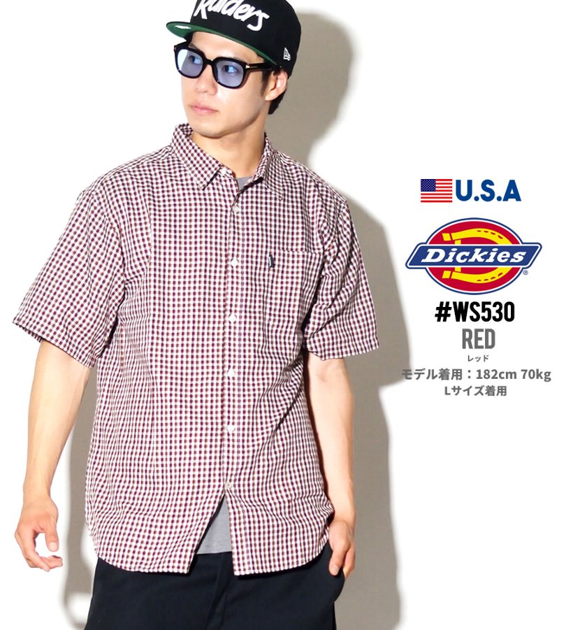 Dickies ディッキーズ チェックシャツ メンズ おしゃれ 半袖 カジュアル ブランド ポケット WS530 USサイズ 大きいサイズ 2018夏 新作