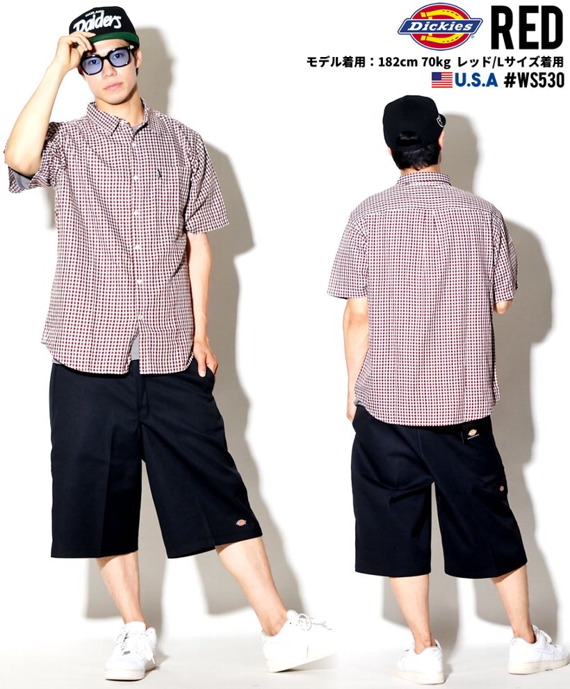 Dickies ディッキーズ チェックシャツ メンズ おしゃれ 半袖 カジュアル ブランド ポケット WS530 USサイズ 大きいサイズ 2018夏 新作