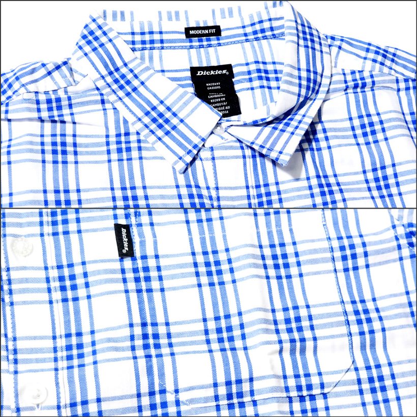 Dickies ディッキーズ チェックシャツ メンズ おしゃれ 半袖 カジュアル ブランド ポケット WS530 USサイズ 大きいサイズ 2018夏 新作